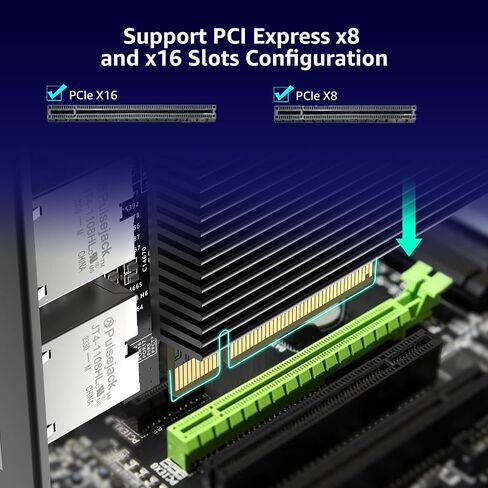 2.5G Base-T PCIe Network Card with Realtek RTL8125B - Transform PCIe Slot into 2.5G Ethernet Port, 2500/1000/100Mbps PCI Express Gigabit Ethernet Card Supports Windows 11/10/8.1/8/7 & Linux OS in Kuwait