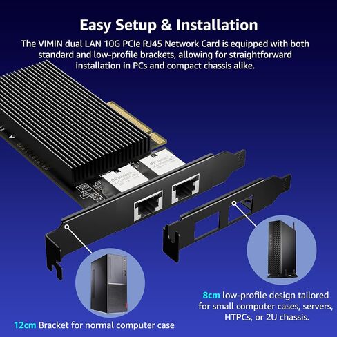 2.5G Base-T PCIe Network Card with Realtek RTL8125B - Transform PCIe Slot into 2.5G Ethernet Port, 2500/1000/100Mbps PCI Express Gigabit Ethernet Card Supports Windows 11/10/8.1/8/7 & Linux OS in Kuwait