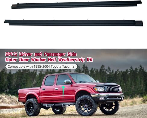 MADAT Weatherstrip Window Trim Fit for Toyota Tacoma 1995-2004 Outer Door Window Moulding Seal Belt Replace 68160-04020 68210-04020 2-Pack in Saudi Arabia