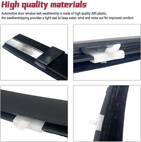 MADAT Weatherstrip Window Trim Fit for Toyota Tacoma 1995-2004 Outer Door Window Moulding Seal Belt Replace 68160-04020 68210-04020 2-Pack in Saudi Arabia