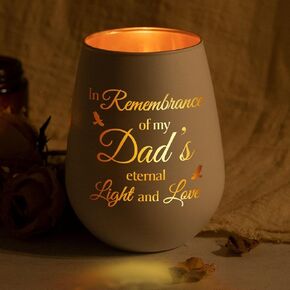SteadStyle Memorial Gifts for Loss of Dad - Loss of Father Gifts, Bereavement Gifts for Loss of Father, Sympathy Gift, Memorial Candlestick(Without Candle)