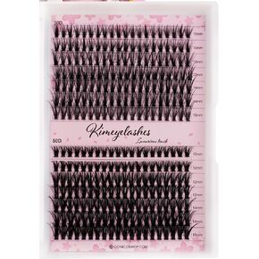 DIY Lash Extensions Kit Mixed Length Affordable Eyelash Self Application At Home Faux Mink Clusters Tweezers Bond Seal Remover Wispy Natural False Eyelashes Reusable Kimeyelashes (Wispy Natural Kit) in Kuwait
