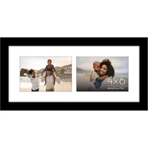 Americanflat 6x14 Collage Picture Frame with Shatter-Resistant Glass - Fits Two 4x6 Photos or One 6x14 Photo - Gallery Wall Frame Set - Signature Collection - Photo Frame for Wall or Tabletop – White