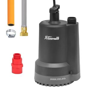 XtremepowerUS 2150GPH Thermoplastic Submersible Utility Pump with 10ft Cord, 1/3 HP for Swimming Pool Garden Pond Basement Draining