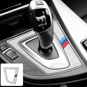 BETTERHUMZ Alcantara for BMW F30 F32 F31 F33 F36 3 Series Car Gear Shift Knob Panel Cover Interior Trim Sticker (Black)
