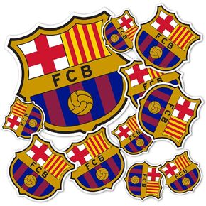 Desert Cactus FC Barcelona Barça Stickers Barça Sheet Vinyl Football Soccer Decal Laptop Water Bottle Car Scrapbook (Type 3-1)