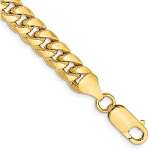 14k Yellow Gold 8 Inch 6.75mm Miami Cuban Chain Bracelet Curb Fine Jewelry For Women Gifts For Her
