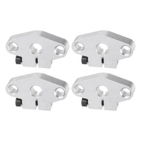 uxcell 4PCS SHF10 Linear Motion Rail Clamping Rod Rail Guide Support, Aluminum Mounting Bracket for 10mm Diameter Linear Motion Rod, Silver Tone