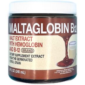 Memper Maltaglobina - Malt Extract & B-12 Supplement with Hemoglobin, 8 fl oz