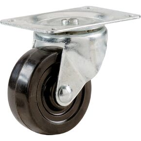 Shepherd Hardware 9479 عجلة بلوحة دوارة مطاطية مقاس 3 بوصات، سعة تحميل 175 رطلًا، أسود