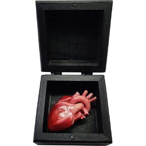 3D My Heart in A Box, A Human Heart in a Box Funny Heart Ornaments Valentines Day Gift, Small Human Heartor Box Express Your Love to Lovers (black)