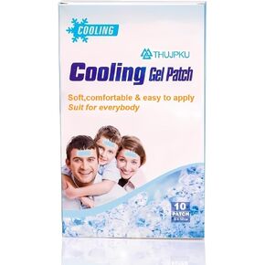10 Sheets Cooling Patches for Body Cooling, Mobile Phone Cooling, Cooling Down in Summer(Blue(mainly)/Green(mainly)/Yellow Random Shipment)