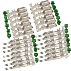 Metri-Pack 280 Series (X12) Male and (X12) Female w/ (24 Blue Sealer) Terminal, Sockets and Pin 10-12 GA