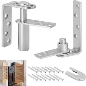 Saloon Door Hinges, Double Swinging Door Hinge, Self-Return Cafe Door Hinges, Swinging Door Hardware Self Closing Hinges for Swing Doors, Bar Doors, Black