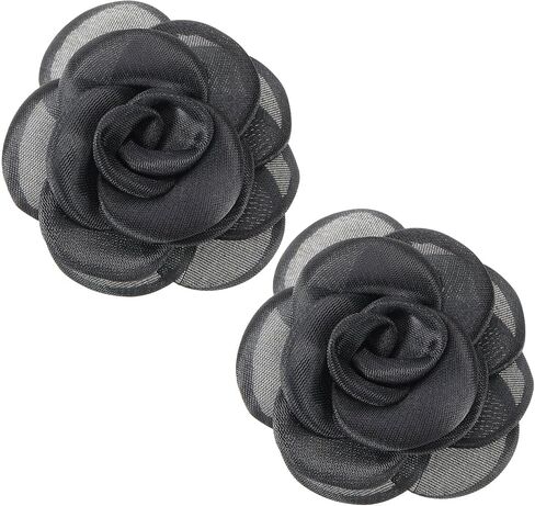 ECSiNG 2Pcs Rose Flower Shoe Clips Rose Shoe Buckles Shoes Decorative Charms Removable Shoe Buckle Accessories for Women Lady Girls 6.5cm in Saudi Arabia