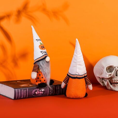 زينة عيد الهالوين، قطعتان من التماثيل السويدية المصنوعة يدويًا من القطيفة لطاولات الهالوين، مستلزمات ديكورات حفلات الهالوين المنزلية هدية للأطفال in Kuwait