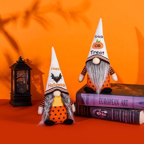 زينة عيد الهالوين، قطعتان من التماثيل السويدية المصنوعة يدويًا من القطيفة لطاولات الهالوين، مستلزمات ديكورات حفلات الهالوين المنزلية هدية للأطفال in Kuwait