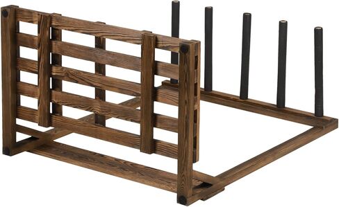 رف لوح ركوب الأمواج عمودي قائم بذاته بطول 4 أقدام من MyGift، حامل تخزين لوح التزلج على شكل منزل الشاطئ على طراز منزل الشاطئ من الخشب الأبيض المقاوم للطقس - يحمل ما يصل إلى 4 لوحات in Saudi Arabia
