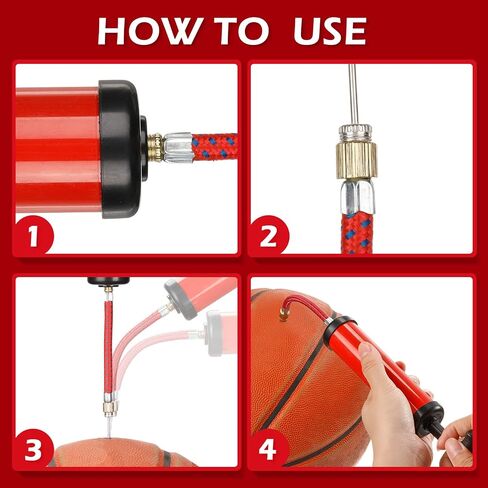 10 Pcs Ball Pump Bulk Air Pump for Balls Inflatable Football Pump with Needle and Extension Hose Pump for Ball Portable Hand Pump Kit for Sport Balls Basketball Soccer Volleyball Balloon, Blue in Saudi Arabia