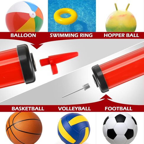 10 Pcs Ball Pump Bulk Air Pump for Balls Inflatable Football Pump with Needle and Extension Hose Pump for Ball Portable Hand Pump Kit for Sport Balls Basketball Soccer Volleyball Balloon, Blue in Saudi Arabia