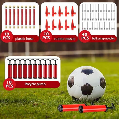 10 Pcs Ball Pump Bulk Air Pump for Balls Inflatable Football Pump with Needle and Extension Hose Pump for Ball Portable Hand Pump Kit for Sport Balls Basketball Soccer Volleyball Balloon, Blue in Saudi Arabia