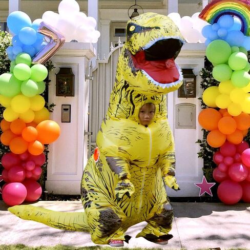 Inflatable Dinosaur Costume Kids Dinosaur Suit Blow up Full Body Dino Costume Boys Girls for Halloween Cosplay Party in Saudi Arabia