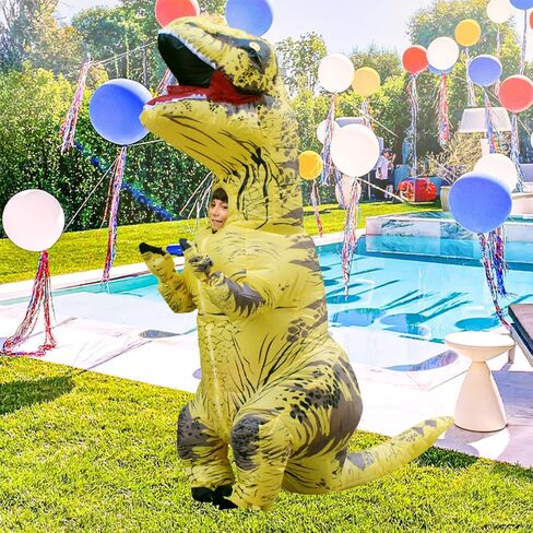 Inflatable Dinosaur Costume Kids Dinosaur Suit Blow up Full Body Dino Costume Boys Girls for Halloween Cosplay Party in Saudi Arabia