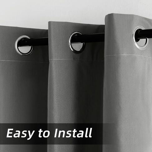 ستائر تعتيم 100% لغرفة النوم، ستائر سوداء لغرفة المعيشة، ستائر تعتيم الغرفة بطول 84 بوصة، ستائر غرفة النوم ستائر طويلة، ستائر رفيعة، ستائر رمادية داكنة، 38 عرضًا، لوحتان in Kuwait