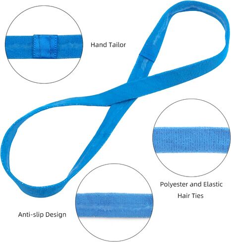 عصابات رأس رياضية مرنة 10 قطع عصابات رأس مرنة رياضية رفيعة متعددة الألوان عصابات شعر رياضية عصابات رأس للرجال والنساء والجري وكرة القدم وكرة السلة وكرة القدم والتنس واليوجا الرياضية in Saudi Arabia