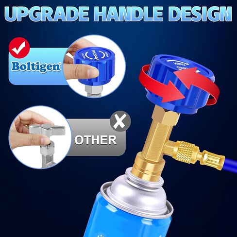 مجموعة أدوات الصنبور بولتيجن R134a، علبة الغلق الذاتي R134a للسيارات، علبة الفريون لثقب التيار المتردد، تجهيزات محول R134a، مع أداة إزالة الصمام الأساسية in Kuwait