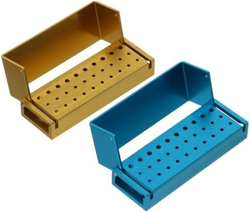 Bur Blocks,4Pcs Dental Burs Holder Block Case,30 Holes Dental Lab Aluminum Bur Case Organizer(4Pcs) in Saudi Arabia