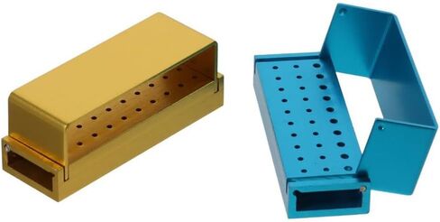 Bur Blocks,4Pcs Dental Burs Holder Block Case,30 Holes Dental Lab Aluminum Bur Case Organizer(4Pcs) in Saudi Arabia