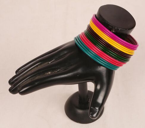 Touchstone "Colorful Bangle Collection Indian Bollywood Alloy Metal Rich Gorgeous And Live Textured Vintage Colors Jewelry Bangle Bracelets For Women. in Saudi Arabia