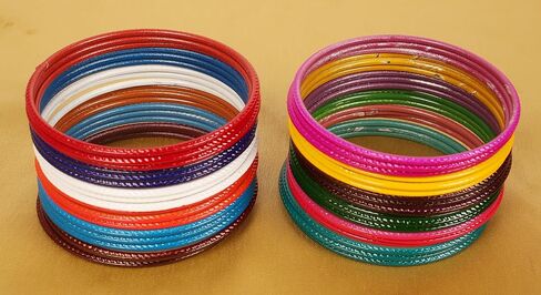 Touchstone "Colorful Bangle Collection Indian Bollywood Alloy Metal Rich Gorgeous And Live Textured Vintage Colors Jewelry Bangle Bracelets For Women. in Saudi Arabia