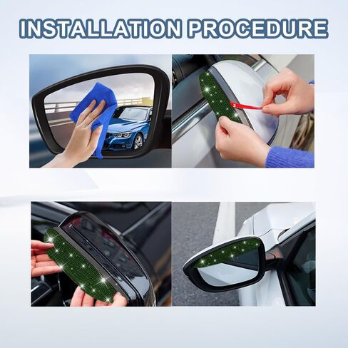 قطعتان من واقي حاجب المطر، مرآة الرؤية الخلفية للسيارة اللامعة، حواجب المطر، واقي الرؤية الخلفية للحاجب الجانبي، واقي المطر لمعظم السيارات والشاحنات وسيارات الدفع الرباعي (لون AB) in Kuwait