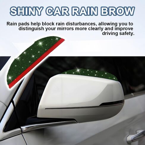 قطعتان من واقي حاجب المطر، مرآة الرؤية الخلفية للسيارة اللامعة، حواجب المطر، واقي الرؤية الخلفية للحاجب الجانبي، واقي المطر لمعظم السيارات والشاحنات وسيارات الدفع الرباعي (لون AB) in Kuwait