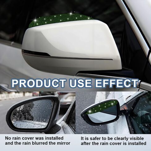 قطعتان من واقي حاجب المطر، مرآة الرؤية الخلفية للسيارة اللامعة، حواجب المطر، واقي الرؤية الخلفية للحاجب الجانبي، واقي المطر لمعظم السيارات والشاحنات وسيارات الدفع الرباعي (لون AB) in Kuwait