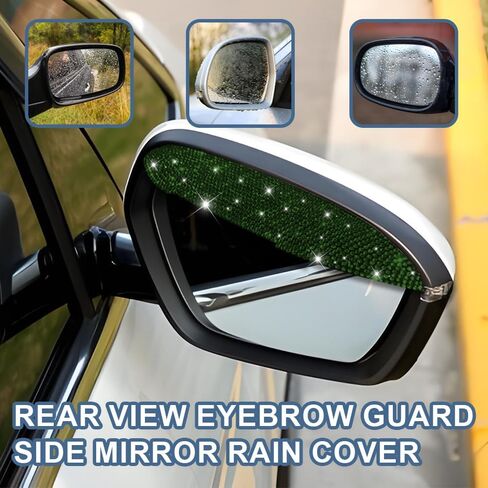 قطعتان من واقي حاجب المطر، مرآة الرؤية الخلفية للسيارة اللامعة، حواجب المطر، واقي الرؤية الخلفية للحاجب الجانبي، واقي المطر لمعظم السيارات والشاحنات وسيارات الدفع الرباعي (لون AB) in Kuwait