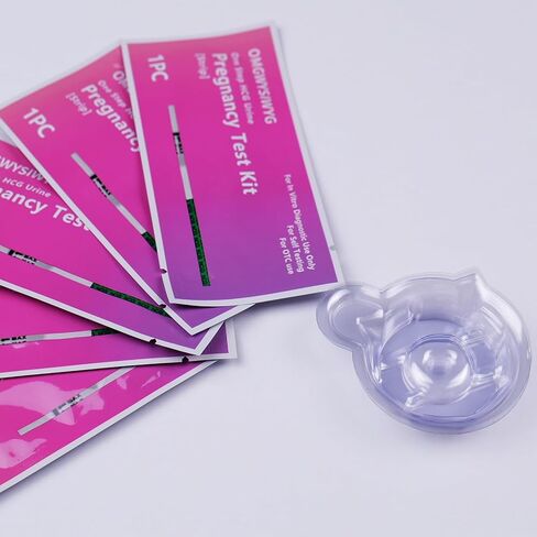 Pregnancy Test Strips Early Home Detection Pregnancy Test Kit Individually Wrapped Pregnancy Strips Clear HCG Test（5 Tests） in Saudi Arabia