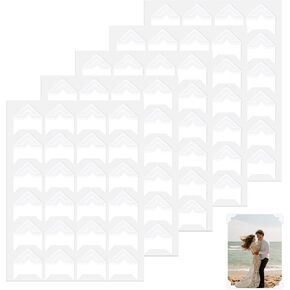 120 PCS Black Photo Corners Self Adhesive Mounting Corners Stickers for DIY Scrapbook, Photo Album, Picture Frames, Memory Books, Journal, 5 Sheets