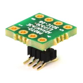(Qty 2) Proto Advantage DIP300-SOIC-08N DIP-08 (DIP-8) (0.3" Width, 0.1" Pitch) to SOIC-8 Narrow (1.27mm Pitch, 150/200 mil Body) Adapter