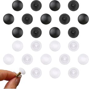 100PCS Plastic Screw Caps for Screws Head 11MM White Black Waterproof Screw Cap Covers Screw Protection Cap Decorative Cover for Phillips Screw Heads Suitable for Bookcase Shoe Cabinet in Saudi Arabia