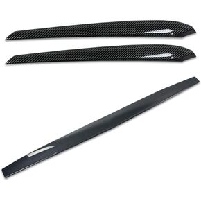 Inner Front Panel Interior Door & Central Console Dashboard Panel Trim Compatible with Tesla Model 3 Y - Black