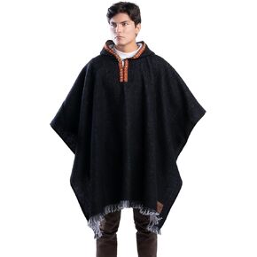 QISU Alpaca Wool Poncho, Handmade in Ecuador, Thick, Warm and Alpaca Wool Poncho, Lightweight and Soft