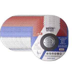 HOYIN 35PCS Ultra Thin Cut-Off Wheels, 4-1/2 x .04 x 7/8-inch Steel and Stainless Steel Cutting Wheel, Metal Cutting Disc for Angle Grinder (35)