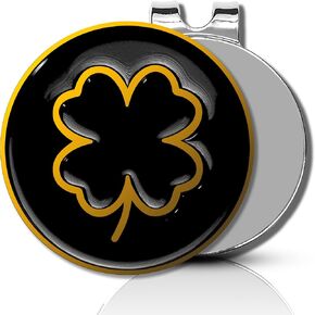 ClubSmith® Premium Golf Ball Marker Hat Clip Set, Lucky Clover & Shamrock, Funny Magnetic Golf Ball Marker, Putting Marker Coin Cool Golf Accessories, Golf Gifts for Men & Women