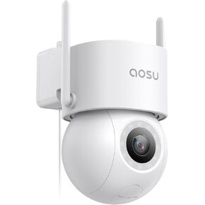 Wired Security Camera - 3K UHD WiFi Camera for Home Outdoor w/ 400 Lm Ultra-Bright Spotlight Full Color Night Vision, Unique Smart AI Surveillance& Cruise, 360° View&Auto-Tracking, 24/7 Recording