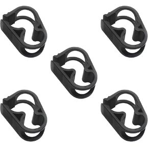 5 Pcs Black Flow Control Hose Clamp 1/4" - 1/2" Plastic Tubing Clamps Adjustable Tube Clamp Laboratory Pinch Valve Flow Control Hose Clamp