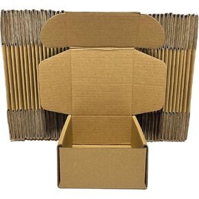 6x4x3 Small Shipping Boxes Set of 30 Brown Corrugated Cardboard Mailer Boxes for Packaging Small Business Craft Gifts Giving Products