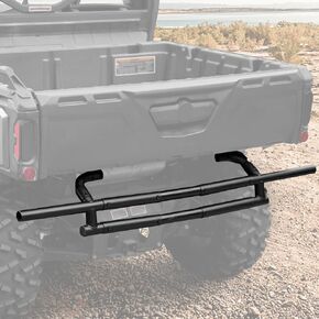 A & UTV PRO rear bumper with Light, Rear Brushguard Protector with LED Light for 2016-2023 can am defender (Max) HD5 HD7 HD8 HD9 HD10 accessories, Heavy Duty Rear Bumper Guard